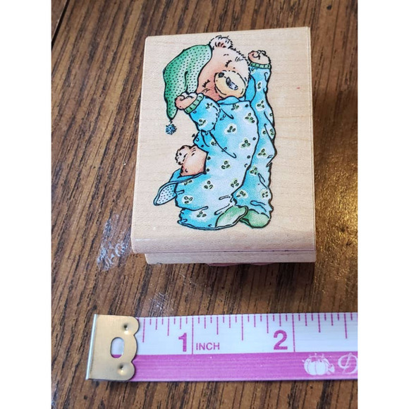 Rubber Stampede Bedtime Bear A781D Rubber Stamp Wood - Picture 2 of 7